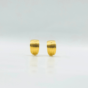 Hoop Line Gold Earring | Stainless Steel | 18K Gold Plated - Zambeel
