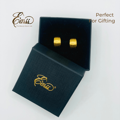 Hoop Line Gold Earring | Stainless Steel | 18K Gold Plated - Zambeel