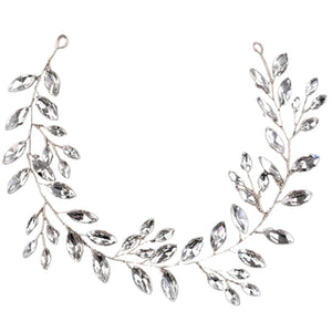 Horse Eye Silver Flexible Chain Headband Headwear Wedding - Zambeel