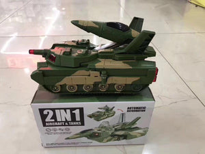 Hot Selling Electric Deformation Tank Car Voice Flash Military - Zambeel