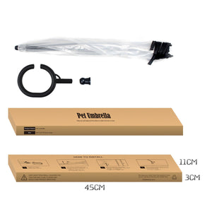 Hot Selling Transparent Pet Supplies Adjustable Pet C Type Umbrella - Zambeel