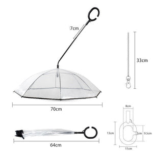 Hot Selling Transparent Pet Supplies Adjustable Pet C Type Umbrella - Zambeel