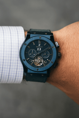 Hublot - Classic Fusion Automatic Skeleton Chronograph Watch (A+) - Zambeel
