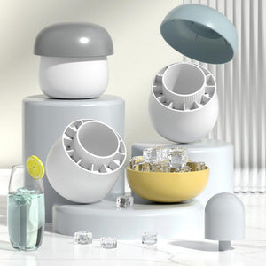 Ice Block Mold Silicone Mushroom Ice Cup Frozen Refrigerator Ice Grid Box Durable Easy Demould Bucket Homemade Crushed Ice Maker Ktichen Gadgets - Zambeel