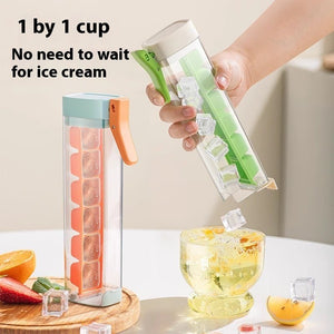 Ice Cube Mold Household Ice Maker Food Grade Press Ice Tray Ice Cube Maker Ice Tray Mold With Storage Box Kitchen Gadget - Zambeel