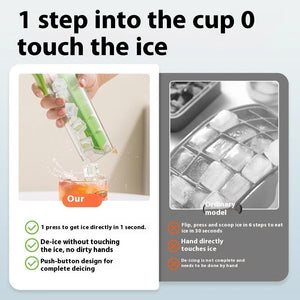 Ice Cube Mold Household Ice Maker Food Grade Press Ice Tray Ice Cube Maker Ice Tray Mold With Storage Box Kitchen Gadget - Zambeel
