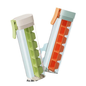 Ice Cube Mold Household Ice Maker Food Grade Press Ice Tray Ice Cube Maker Ice Tray Mold With Storage Box Kitchen Gadget - Zambeel