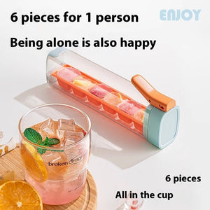 Ice Cube Mold Household Ice Maker Food Grade Press Ice Tray Ice Cube Maker Ice Tray Mold With Storage Box Kitchen Gadget - Zambeel