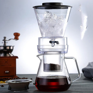 Ice Drip Coffee Pot, Glass Coffee Pot, Cold Brew Pot, Coffee Sharing Pot, Drip Type Ice Brew Coffee Machine - Zambeel