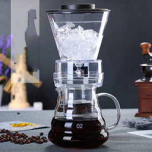 Ice Drip Coffee Pot, Glass Coffee Pot, Cold Brew Pot, Coffee Sharing Pot, Drip Type Ice Brew Coffee Machine - Zambeel