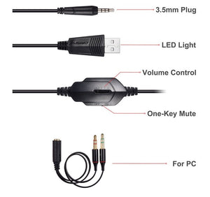 In Zhuo GM - 1 Computer Notebook Head - Mounted Luminous Gaming Headset With Microphone Jedi To Eat Chicken Earphones - Zambeel