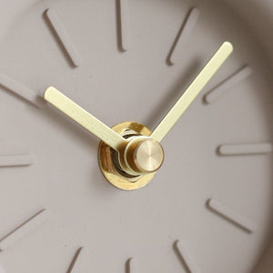 Industrial Style Modern Minimalist Cement Silent Desk Clock Bedroom Bedside Table Nordic Small Desk Clock Round - Zambeel