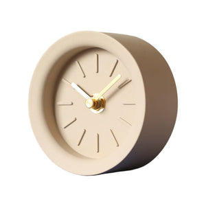 Industrial Style Modern Minimalist Cement Silent Desk Clock Bedroom Bedside Table Nordic Small Desk Clock Round - Zambeel