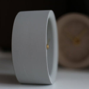 Industrial Style Modern Minimalist Cement Silent Desk Clock Bedroom Bedside Table Nordic Small Desk Clock Round - Zambeel