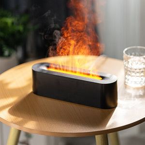 Innovative Simulated Ice Fire Cold Flame Essential Oil Diffuser 150ml Heavy Mist Air Humidifier Colorful Atmosphere Light - Zambeel