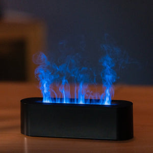Innovative Simulated Ice Fire Cold Flame Essential Oil Diffuser 150ml Heavy Mist Air Humidifier Colorful Atmosphere Light - Zambeel
