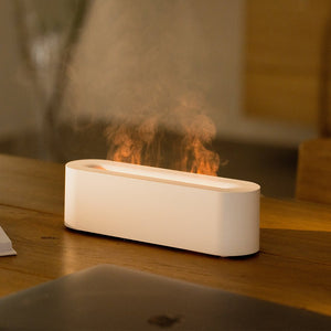 Innovative Simulated Ice Fire Cold Flame Essential Oil Diffuser 150ml Heavy Mist Air Humidifier Colorful Atmosphere Light - Zambeel