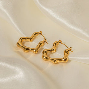 INS French Style Same Style Elegant Titanium Steel Earrings 18K Gold Plated - Zambeel