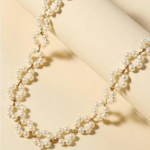 Ins Pearl Flowers Necklace Women's Clavicle Chain Jewelry Accessories - Zambeel