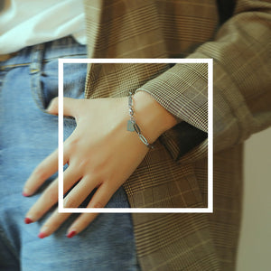 INS Style Personality Geometry Square Plate Rose Gold Bracelet For Women - Zambeel