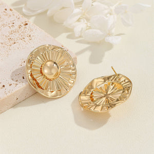 Irregular Exaggerated Circle Stud Earrings For Women Fashion - Zambeel