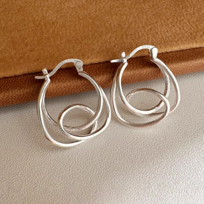Irregularly Wound Fashionable Light - Luxury Line Earrings - Zambeel