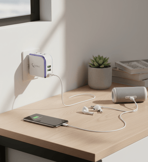 J - CELL - 3 - Port USB Charger - Zambeel