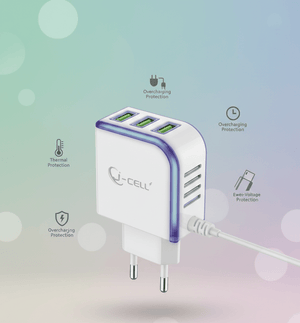 J - CELL - 3 - Port USB Charger - Zambeel