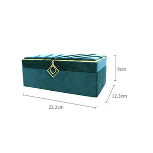 Jewelry Box Storage Box Flannel Jewelry Desktop Storage Box - Zambeel
