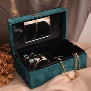 Jewelry Box Storage Box Flannel Jewelry Desktop Storage Box - Zambeel