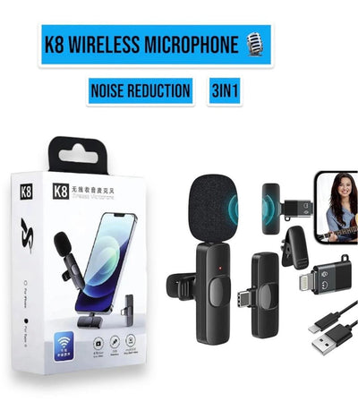 K8 3 - in - 1 Wireless Microphone - Zambeel