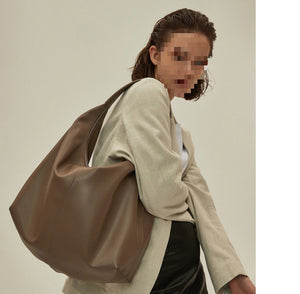 Khaki Autumn And Winter Soft Casual Large Capacity Zipper Tote Bag - Zambeel