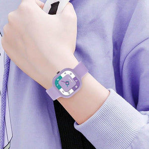 Kids Silicone Strap Square Dial Watch - Zambeel