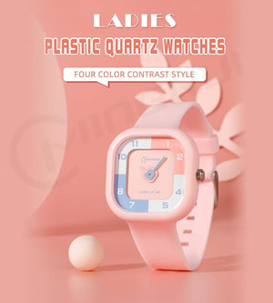 Kids Silicone Strap Square Dial Watch - Zambeel