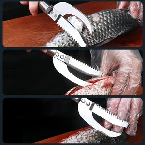 Kitchen 3 In 1 Stainless Steel Scale Planer Fish Scraper Fish Multi - Function Fish Scraper Scale Tool Fish Maw Knife - Zambeel