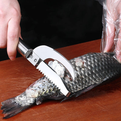 Kitchen 3 In 1 Stainless Steel Scale Planer Fish Scraper Fish Multi - Function Fish Scraper Scale Tool Fish Maw Knife - Zambeel