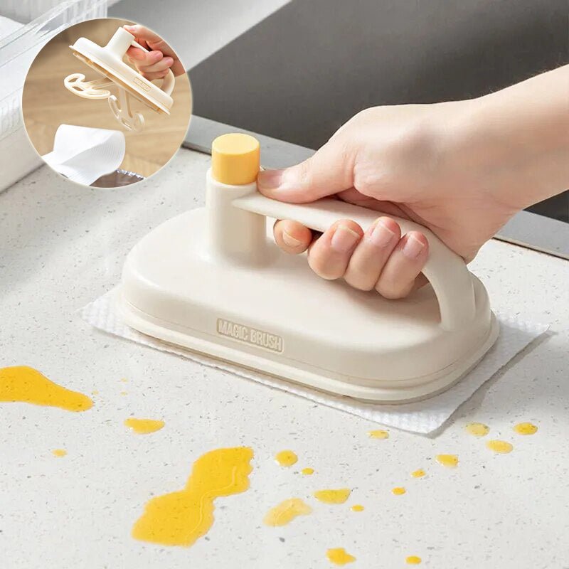 Kitchen Bathroom Toilet Cleaning Magic Brush Glass Wall Cleaning Bath Brush Handle Cleaning Rag Ceramic Window Slot Clean Brush Kitchen Gadgets - Zambeel