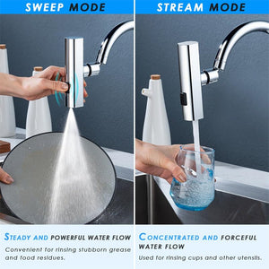 Kitchen Faucet Waterfall Outlet Splash Proof Universal Rotating Bubbler Multifunctional Water Nozzle Extension Kitchen Gadgets - Zambeel