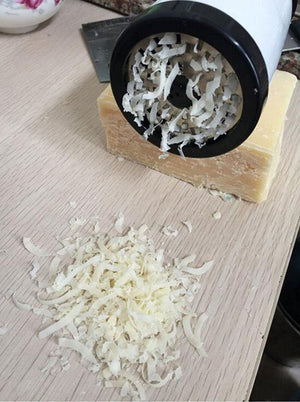 Kitchen Gadgets Stainless Steel Cheese Grater Chocolate Fondue Rotary Grinder Mill With 2 Different Blades - Zambeel