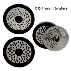Kitchen Gadgets Stainless Steel Cheese Grater Chocolate Fondue Rotary Grinder Mill With 2 Different Blades - Zambeel