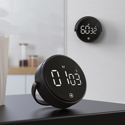 Kitchen Silent Rotary Adjustable Digital Timer - Zambeel