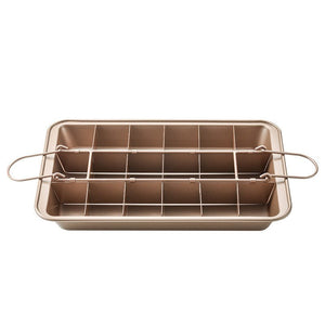 Kitchen Solid Bottom Thickened Square Brownie Pan Home Bakery - Zambeel
