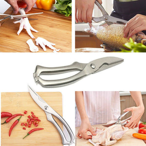 Knives Kitchen Shears Stainless Steel Poultry Fish Chicken Bone Scissors Kitchen Gadgets Chef Japanese Knife Cooking Stainless Steel Poultry Chicken Bone Scissors - Zambeel