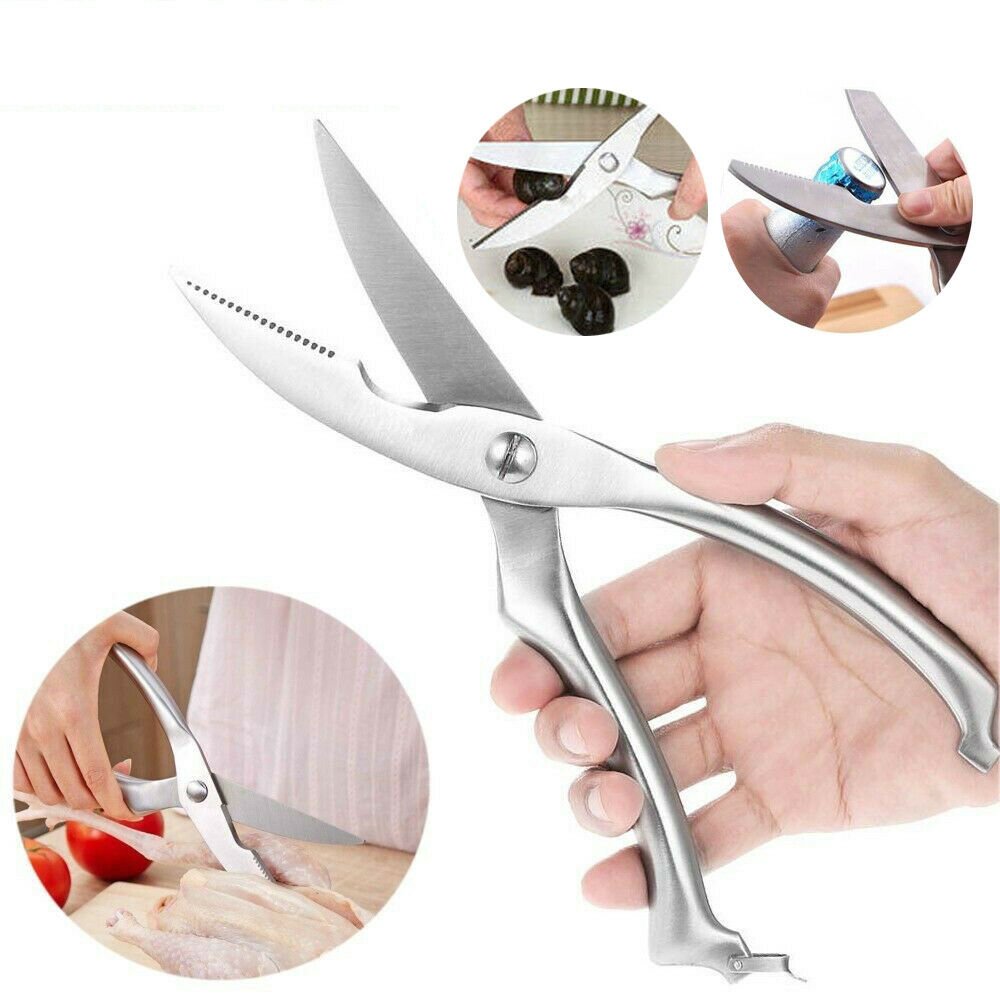 Knives Kitchen Shears Stainless Steel Poultry Fish Chicken Bone Scissors Kitchen Gadgets Chef Japanese Knife Cooking Stainless Steel Poultry Chicken Bone Scissors - Zambeel