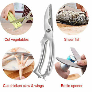 Knives Kitchen Shears Stainless Steel Poultry Fish Chicken Bone Scissors Kitchen Gadgets Chef Japanese Knife Cooking Stainless Steel Poultry Chicken Bone Scissors - Zambeel
