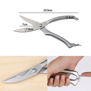 Knives Kitchen Shears Stainless Steel Poultry Fish Chicken Bone Scissors Kitchen Gadgets Chef Japanese Knife Cooking Stainless Steel Poultry Chicken Bone Scissors - Zambeel
