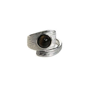 Korean - style Irregular Ring With Tigers Eye Stone - Zambeel