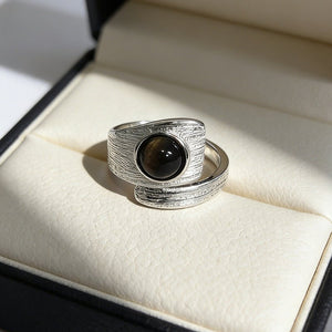 Korean - style Irregular Ring With Tigers Eye Stone - Zambeel