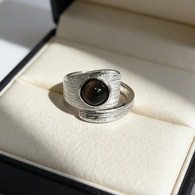 Korean - style Irregular Ring With Tigers Eye Stone - Zambeel