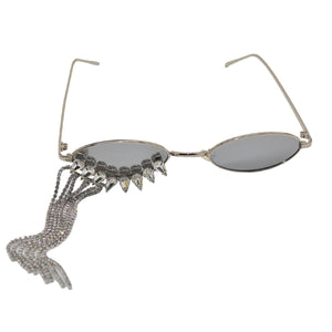 Korean - style Luxury Glamorous Rhinestone - tasseled Sunglasses With A Niche Designer - inspired Look - Zambeel